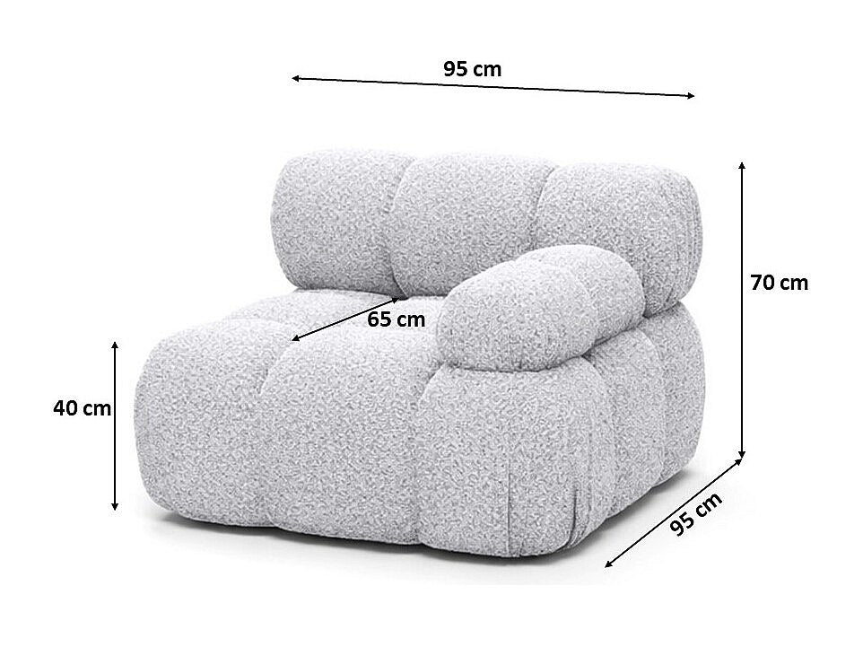 Canapé modulable gris tissu