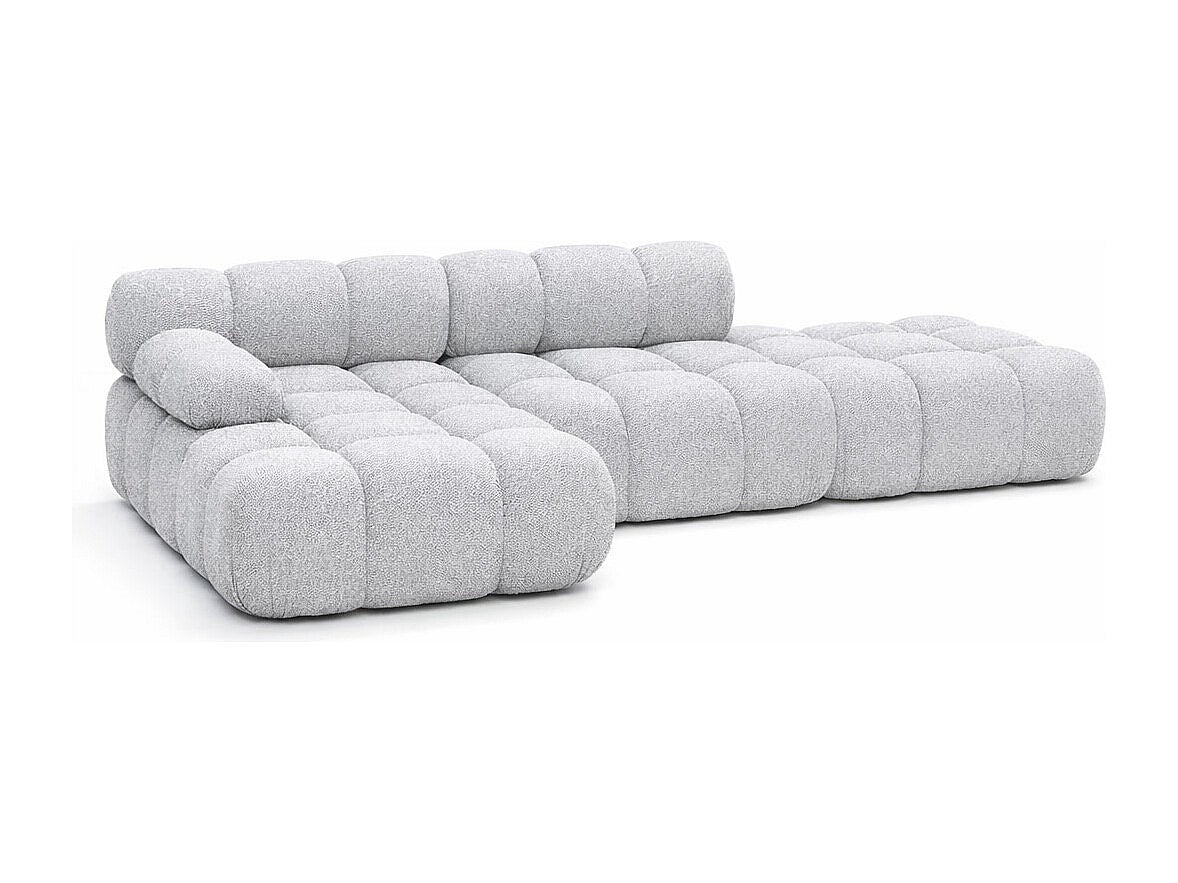 Pouf pour canapé modulable gris tissu