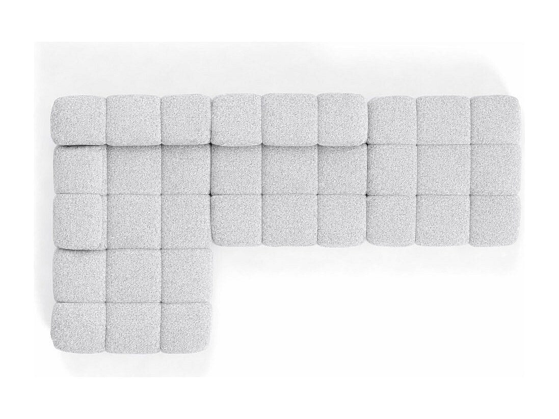 Pouf pour canapé modulable gris tissu