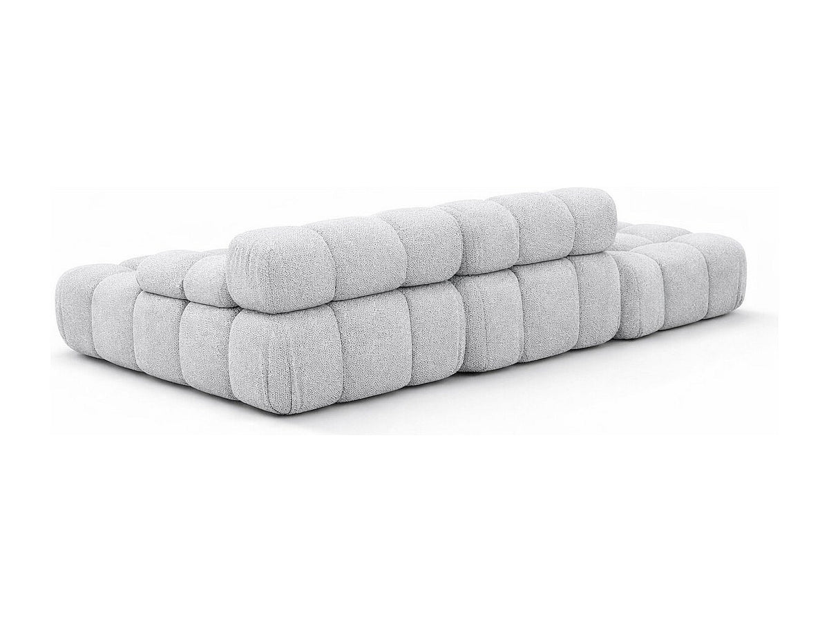 Pouf pour canapé modulable gris tissu
