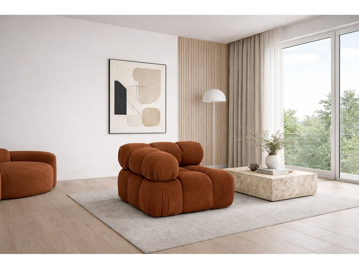 Canapé modulable marron tissu
