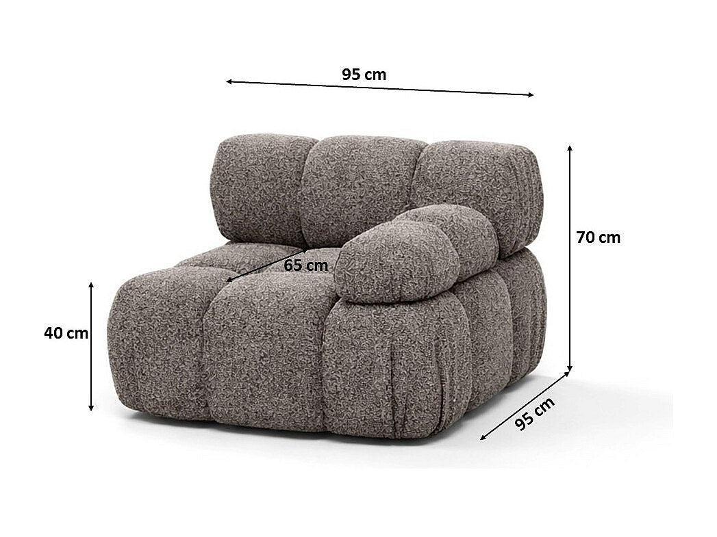Canapé modulable marron tissu