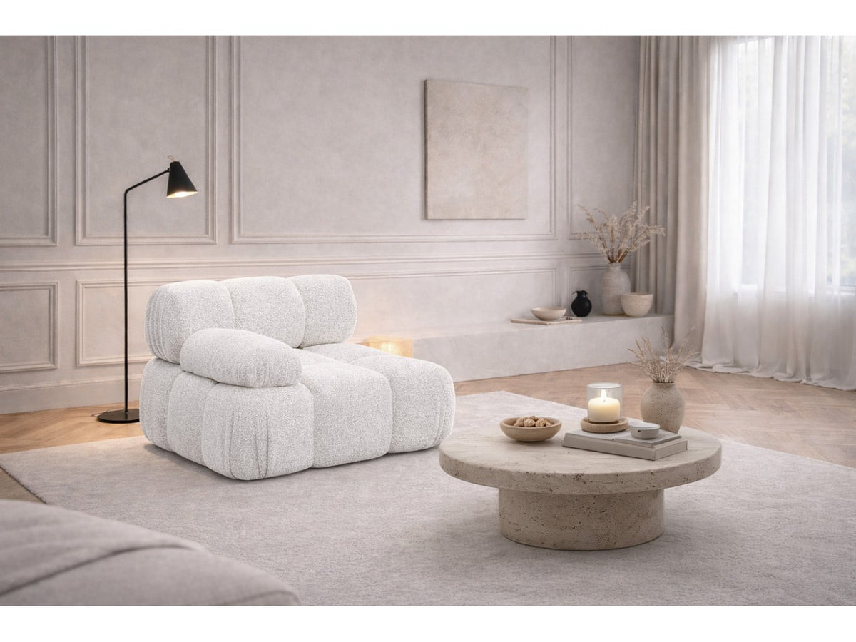 Canapé modulable beige tissu