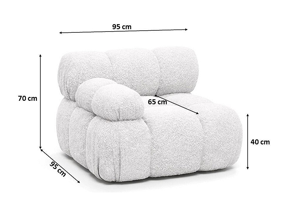 Canapé modulable beige tissu