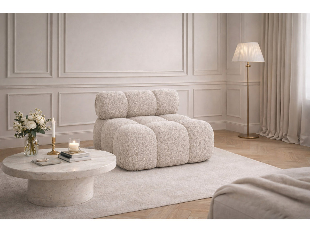 Canapé modulable beige tissu