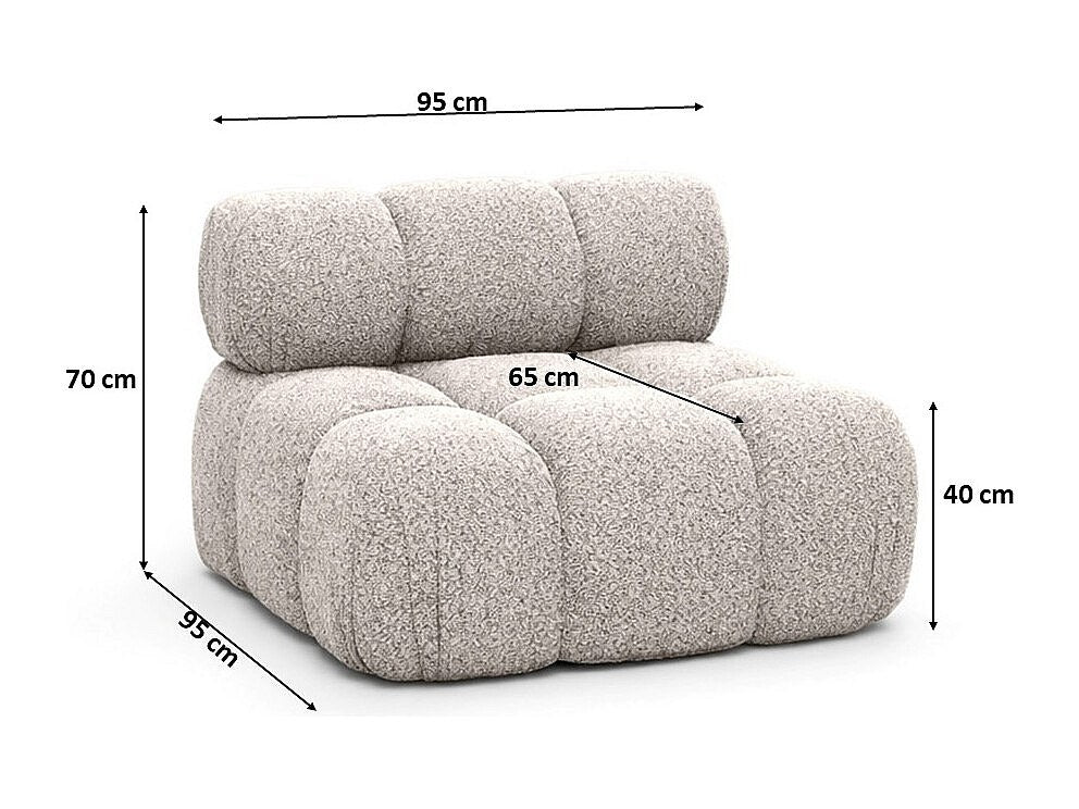 Canapé modulable beige tissu