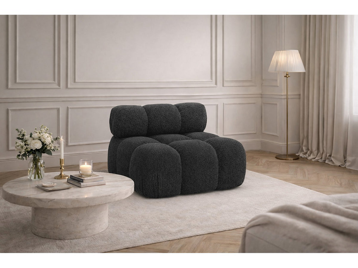 Canapé modulable gris tissu