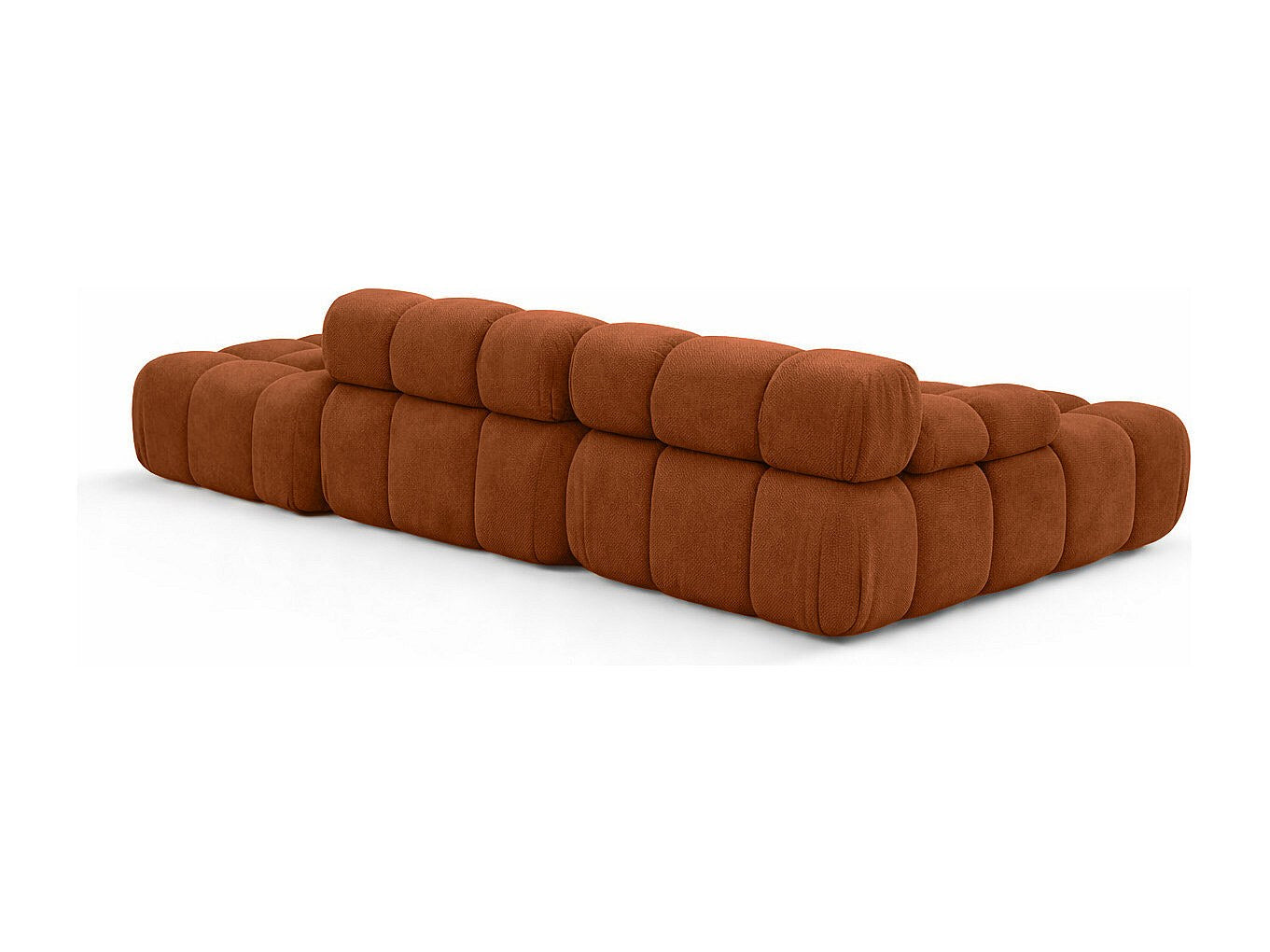 Pouf pour canapé modulable marron tissu