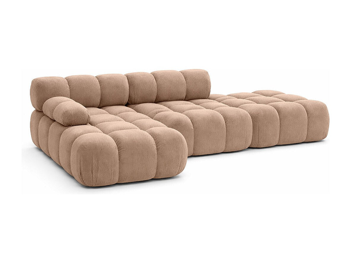 Pouf pour canapé modulable marron tissu