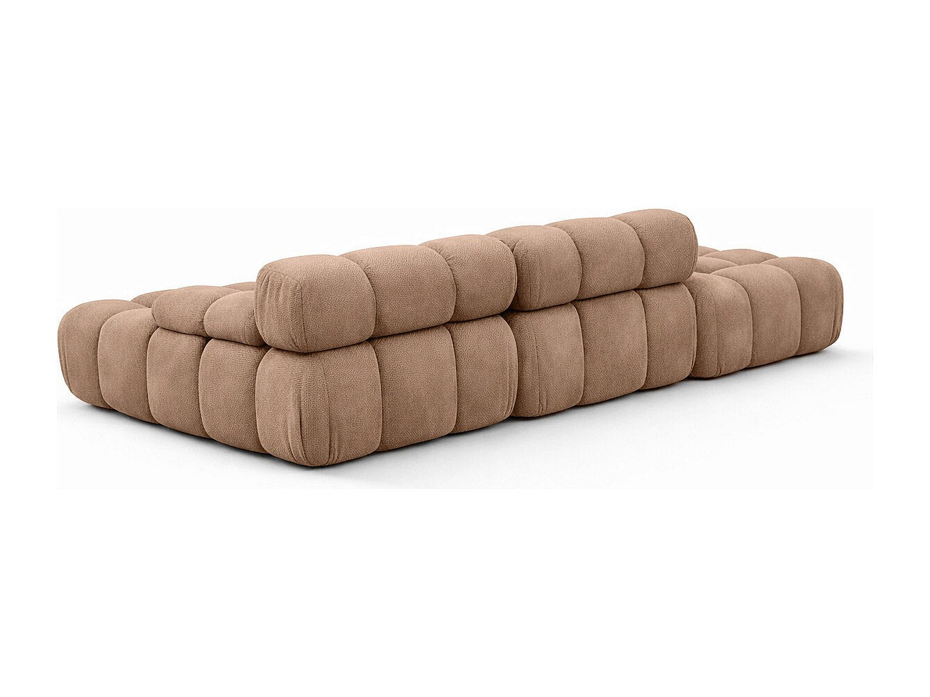 Pouf pour canapé modulable marron tissu