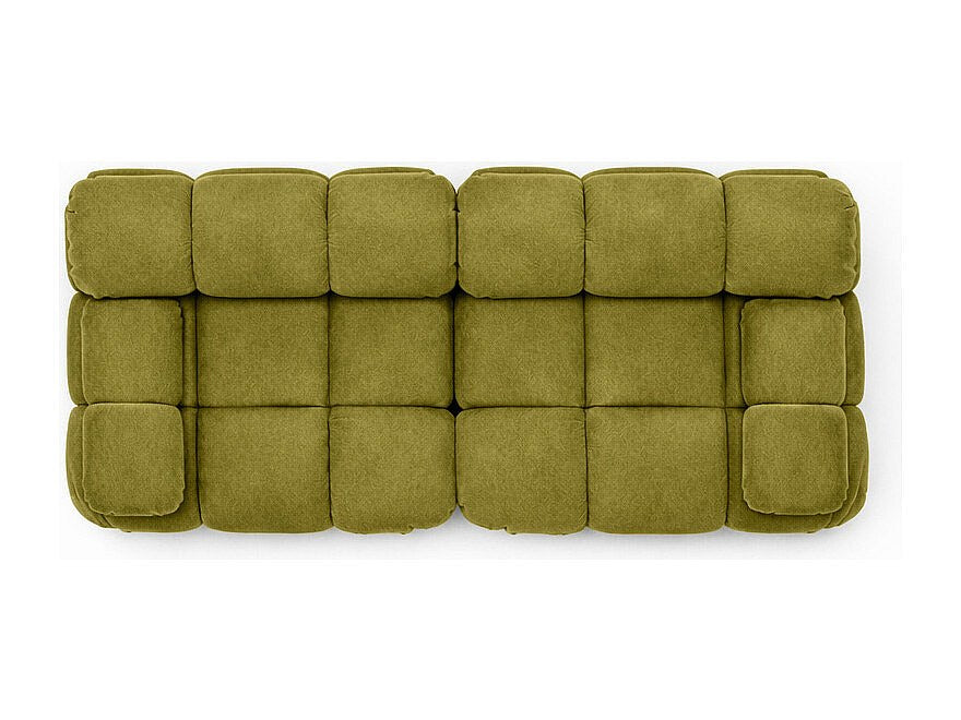 Canapé modulable 2 places vert tissu