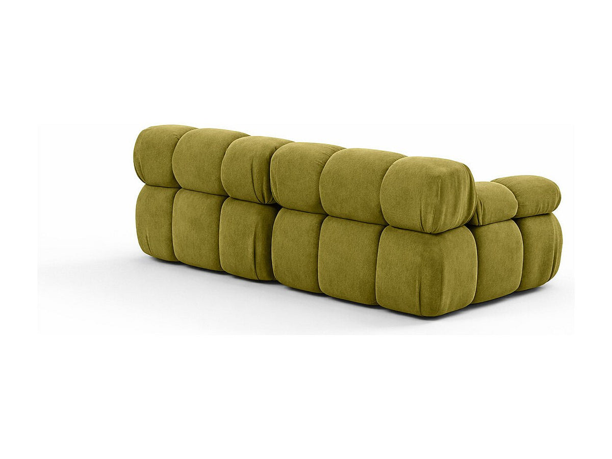 Canapé modulable 2 places vert tissu