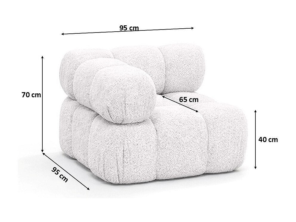 Canapé modulable beige tissu