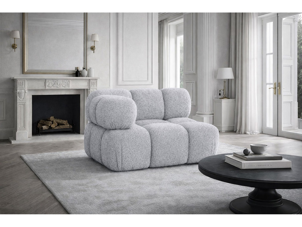 Canapé modulable gris tissu