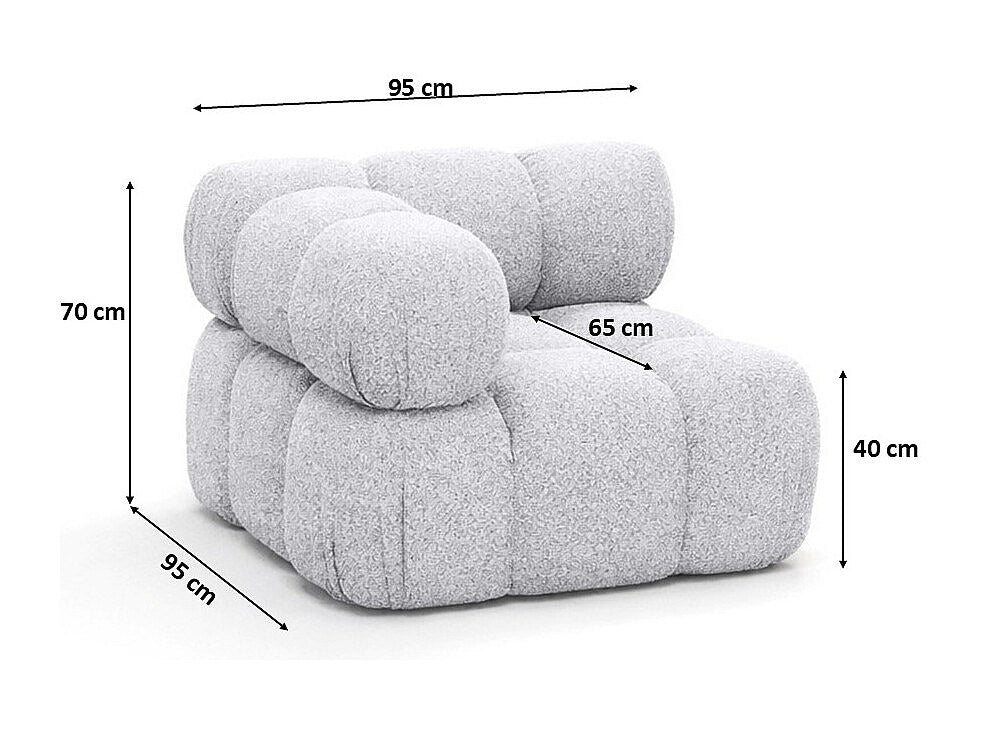 Canapé modulable gris tissu