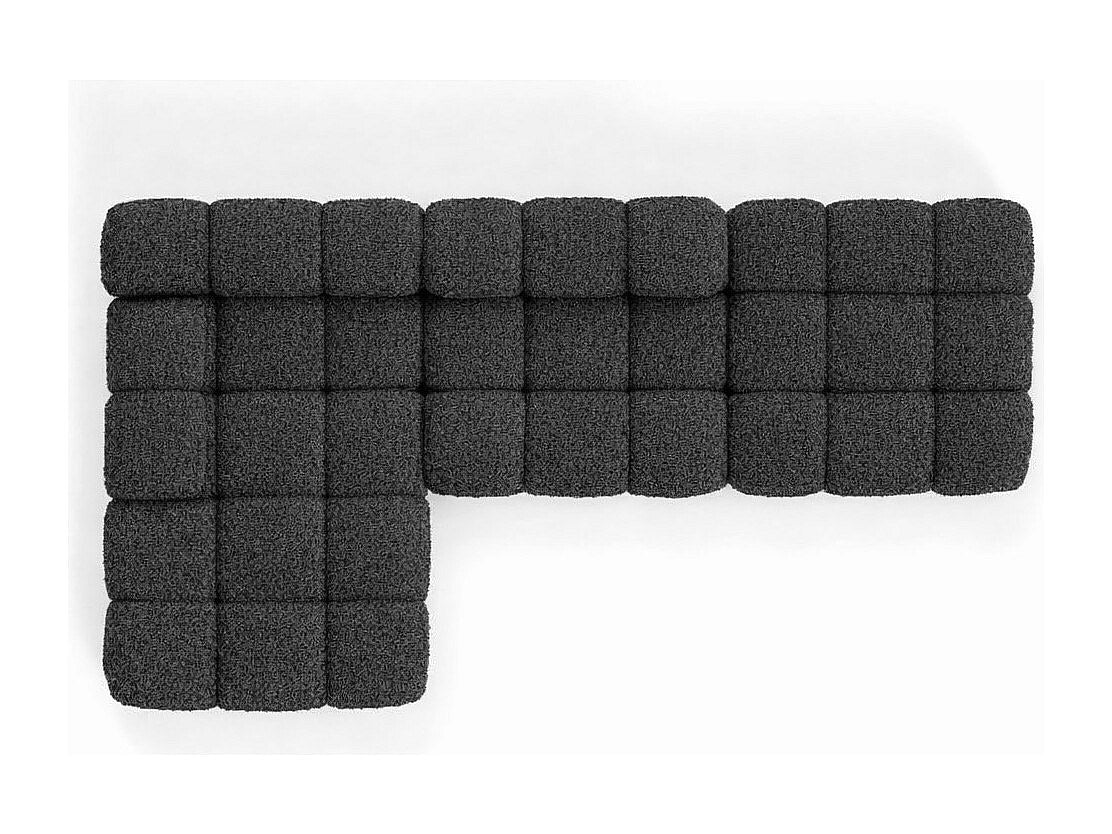 Pouf pour canapé modulable gris tissu