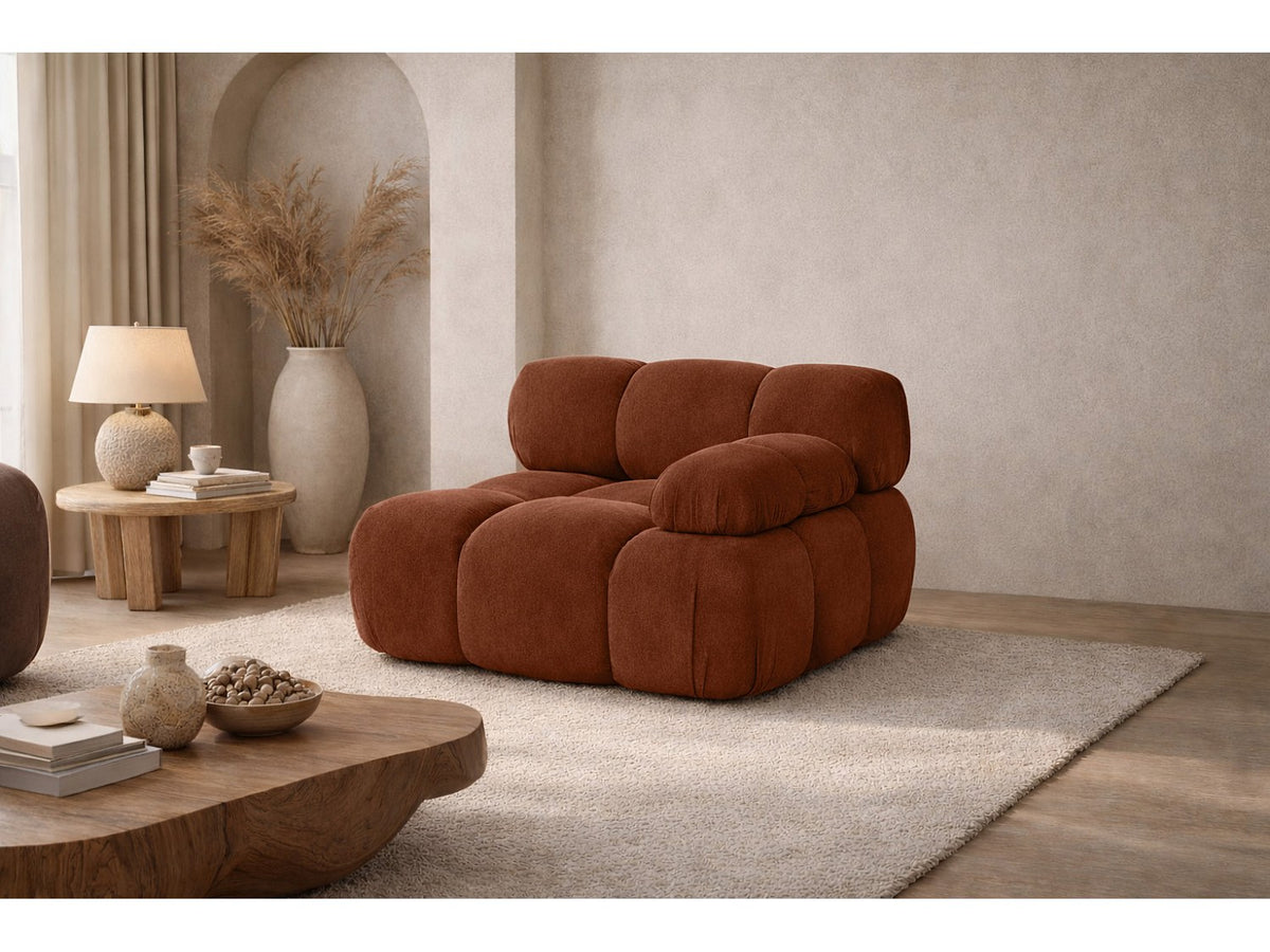 Canapé modulable marron tissu