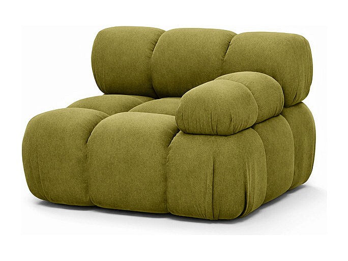 Canapé modulable vert tissu
