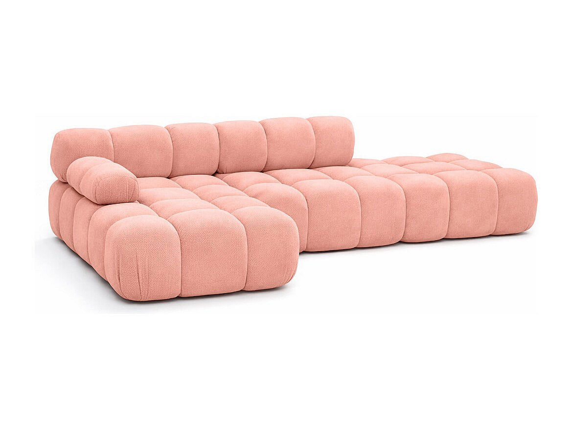 Pouf pour canapé modulable rose tissu