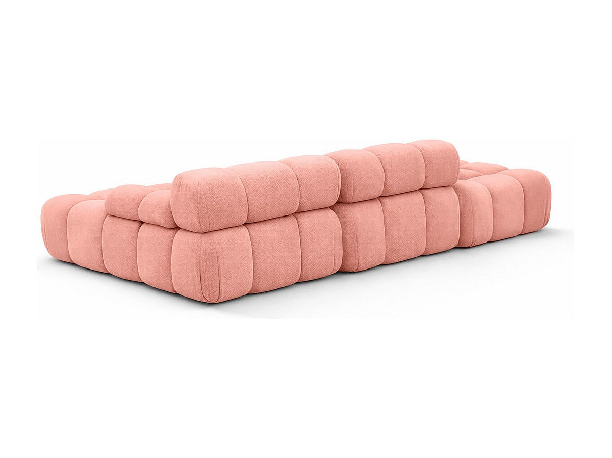 Pouf pour canapé modulable rose tissu