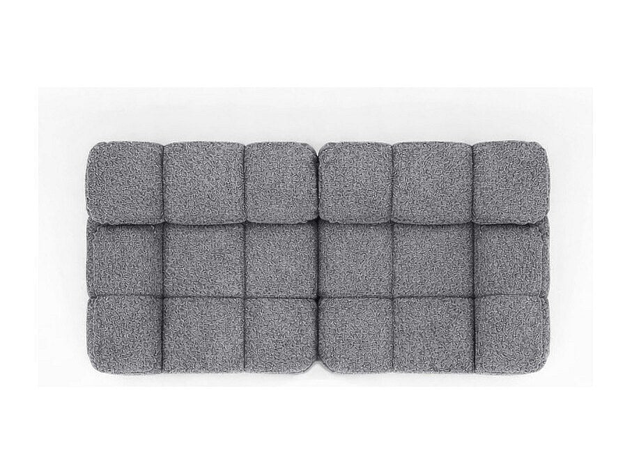 Canapé modulable 2 places gris tissu