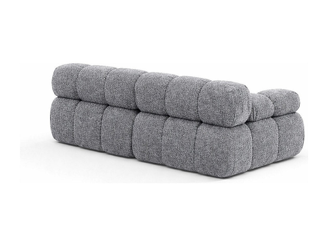 Canapé modulable 2 places gris tissu
