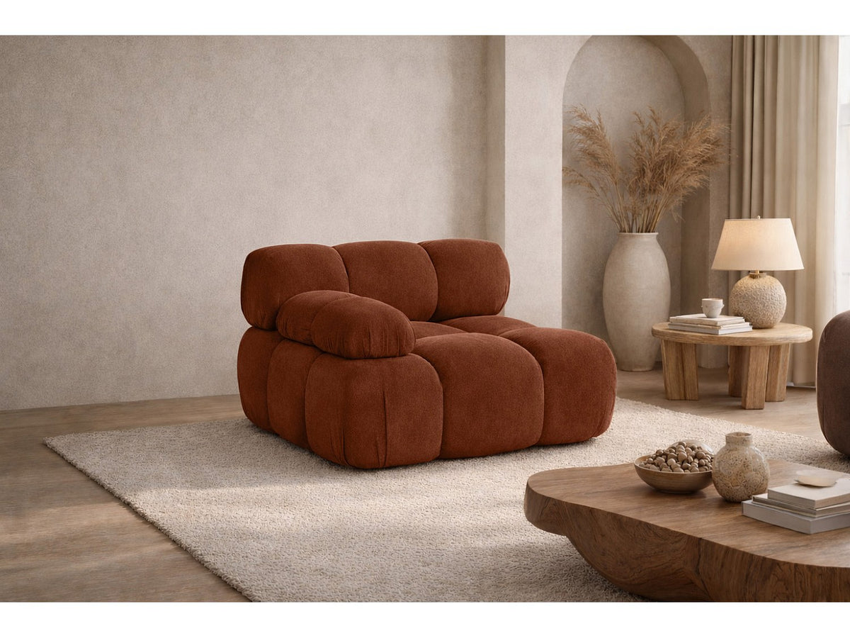 Canapé modulable marron tissu