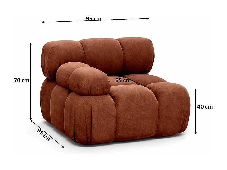 Canapé modulable marron tissu