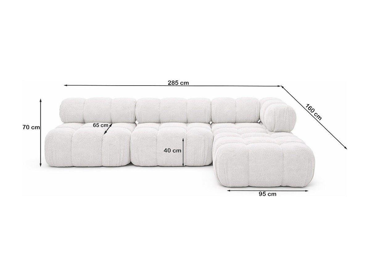 Canapé modulable beige tissu