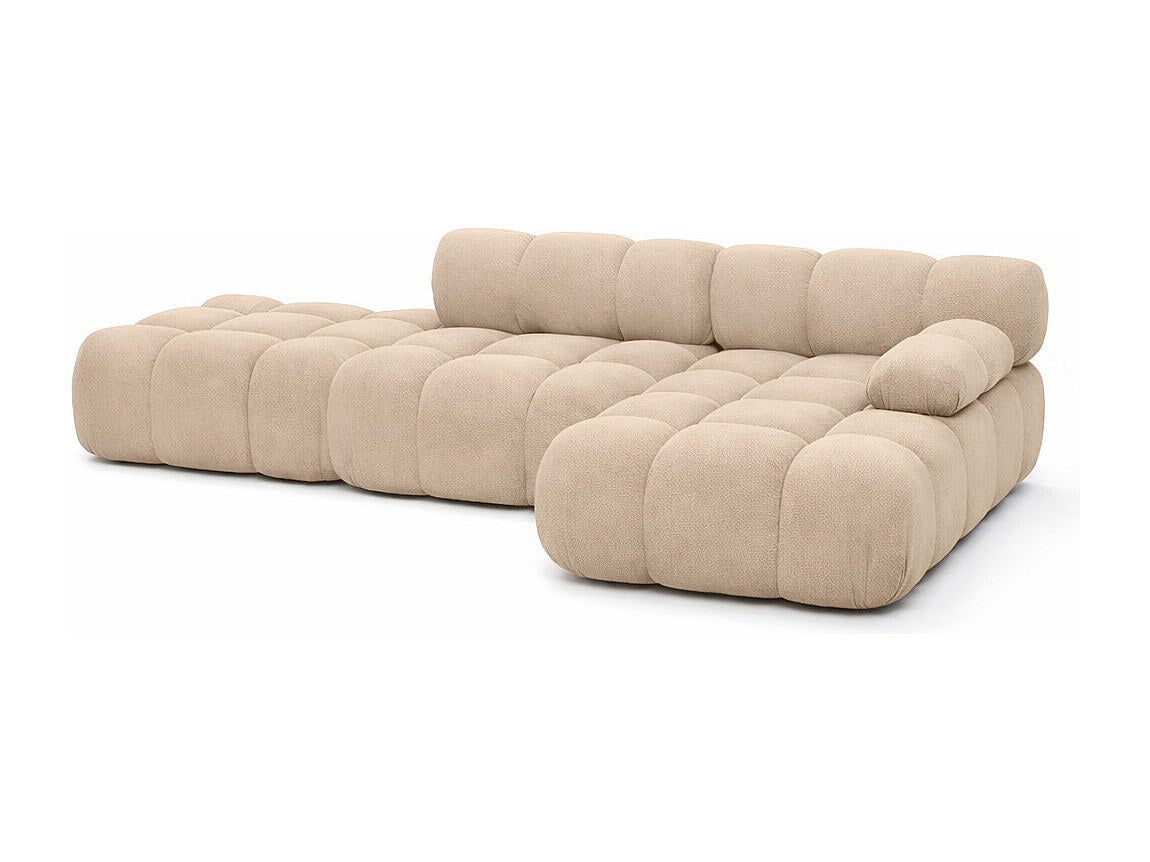Pouf pour canapé modulable beige tissu