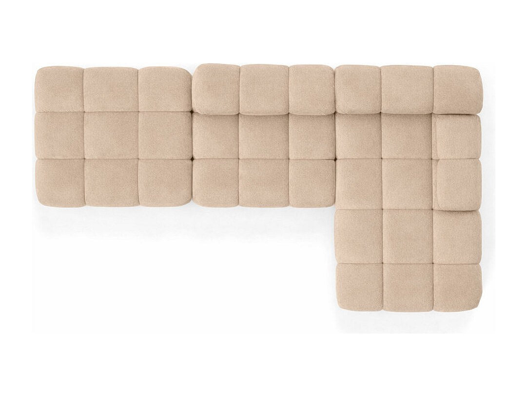 Pouf pour canapé modulable beige tissu
