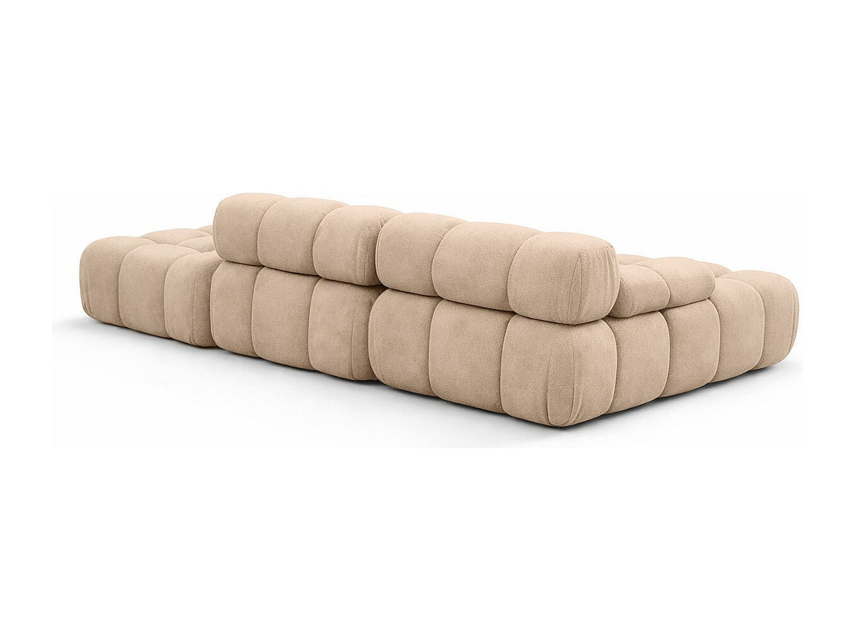 Pouf pour canapé modulable beige tissu