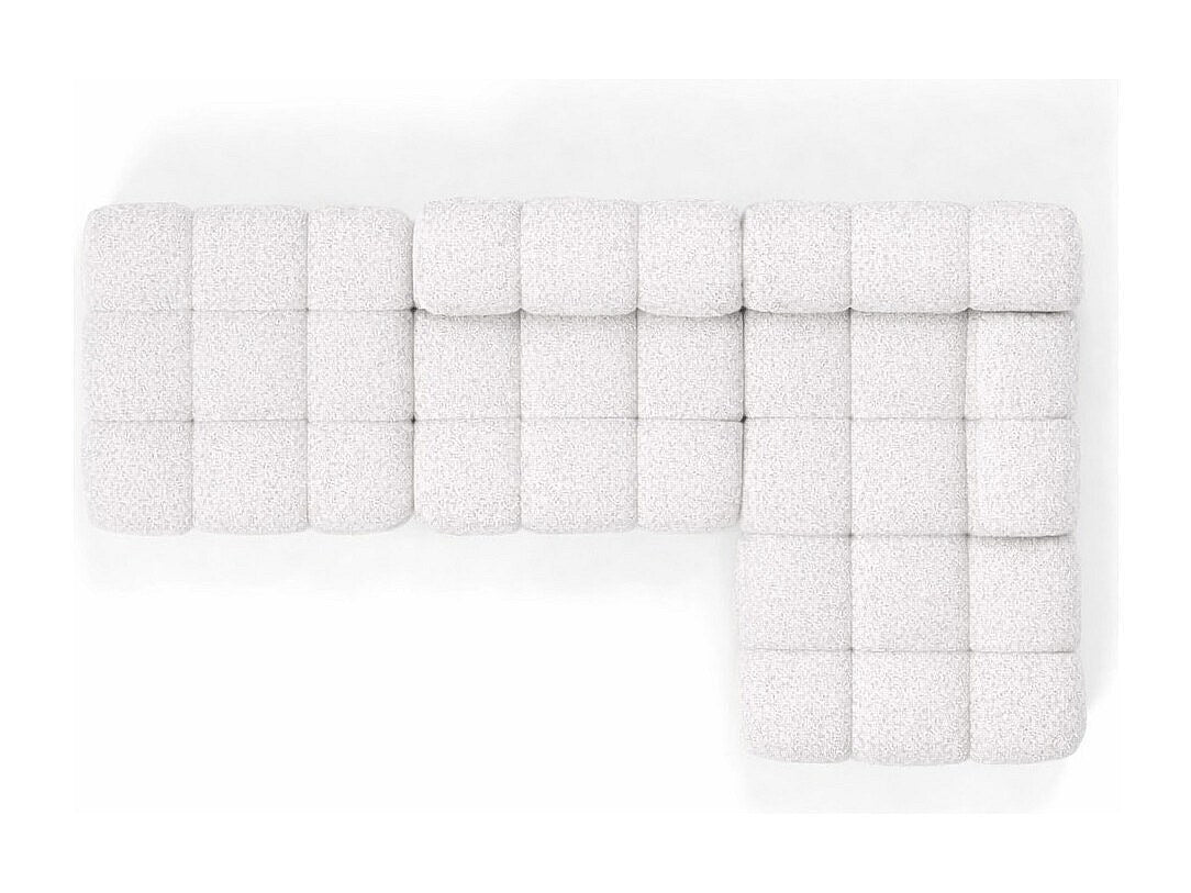 Pouf pour canapé modulable beige tissu