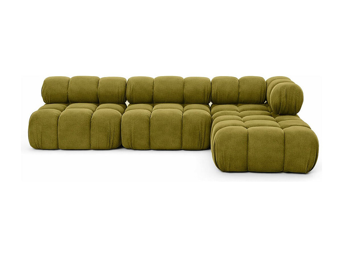 Canapé modulable vert tissu