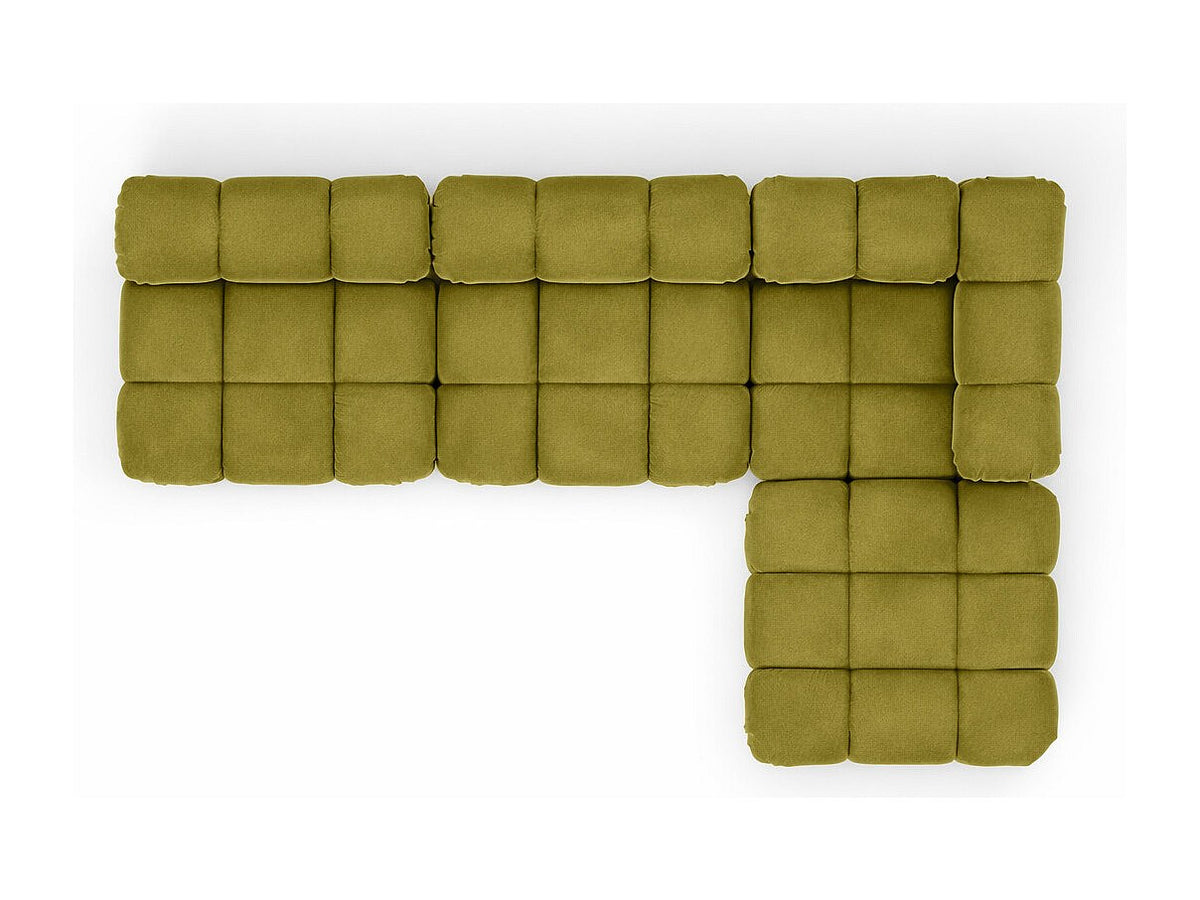 Canapé modulable vert tissu