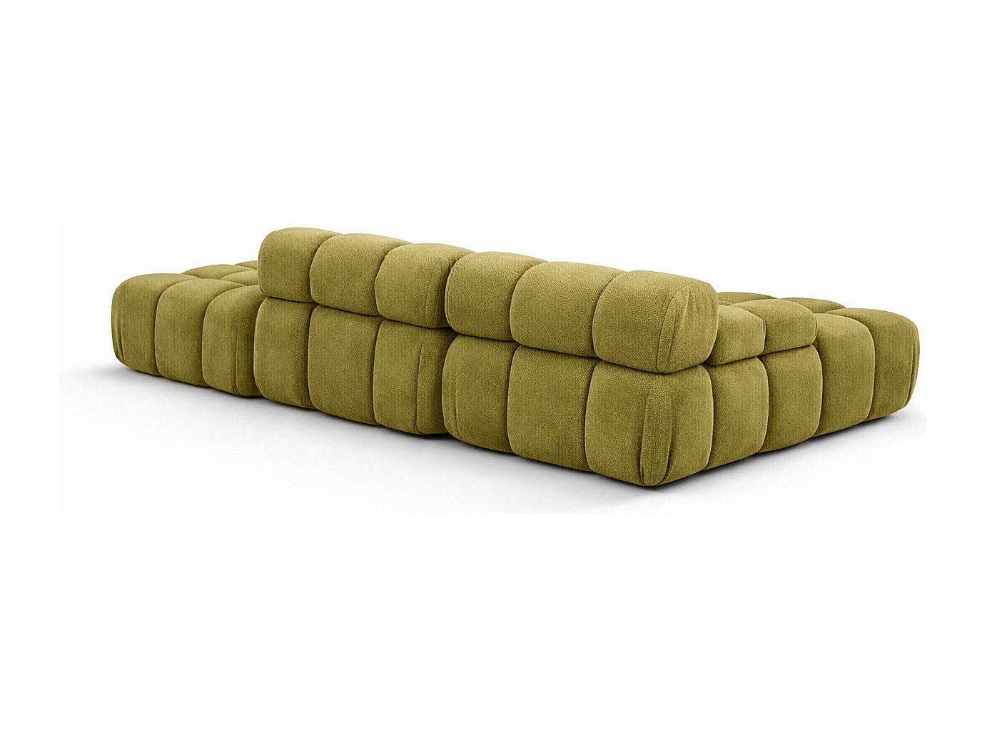 Pouf pour canapé modulable vert tissu
