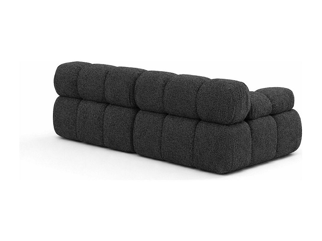 Canapé modulable 2 places gris tissu