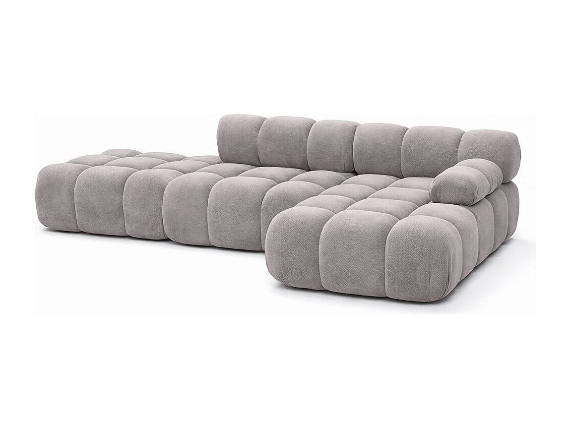 Pouf pour canapé modulable gris tissu