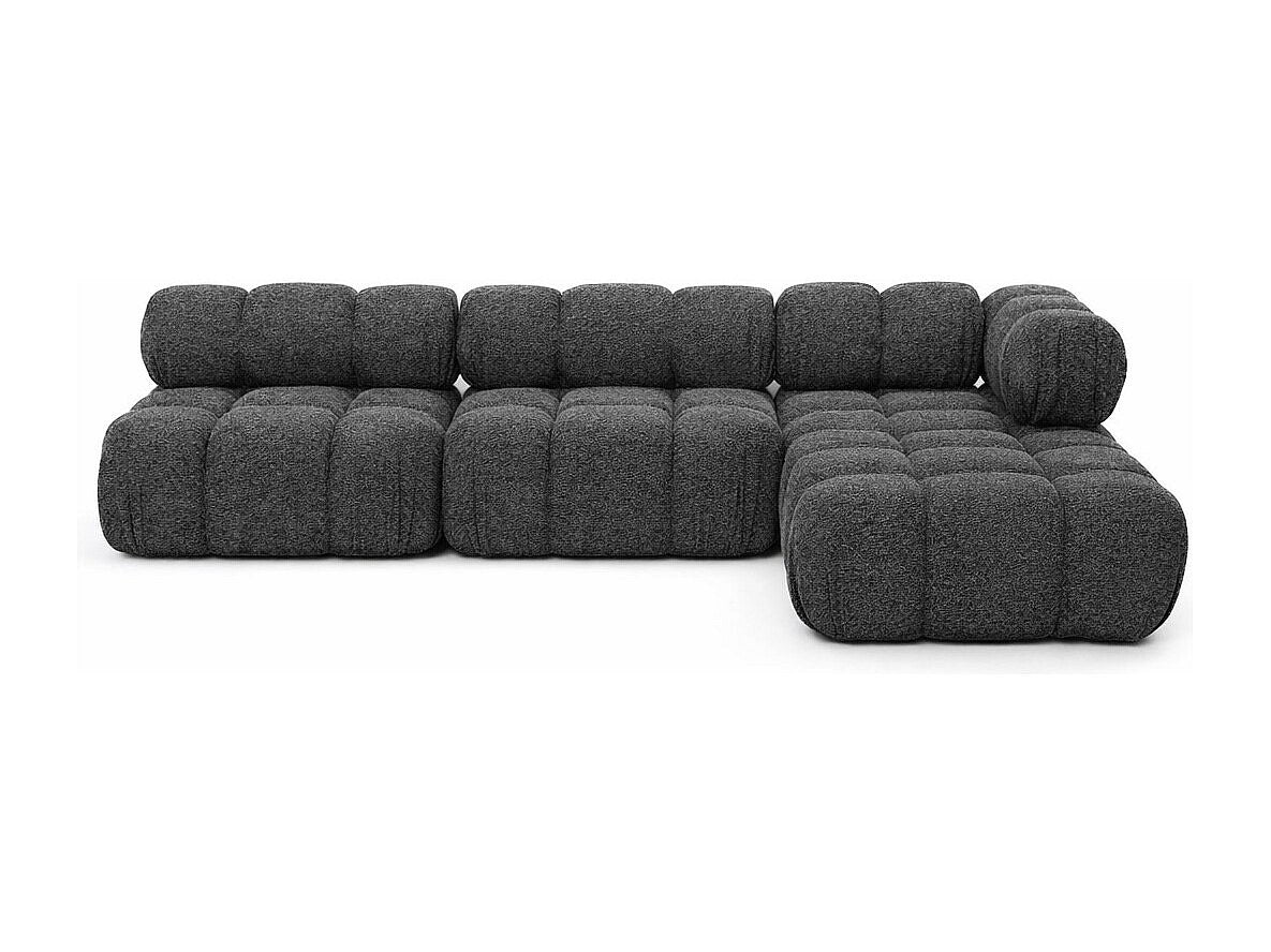Canapé modulable gris tissu