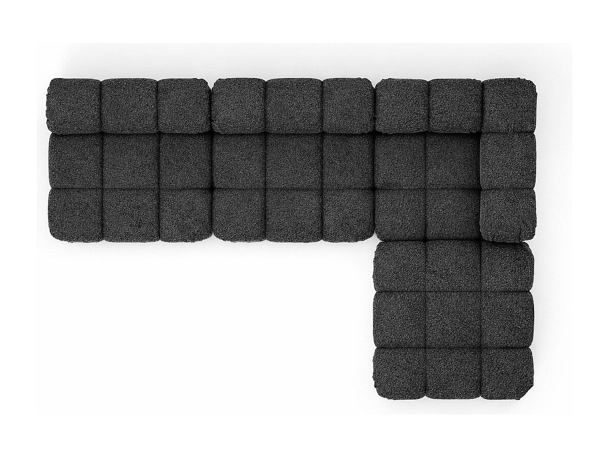 Canapé modulable gris tissu