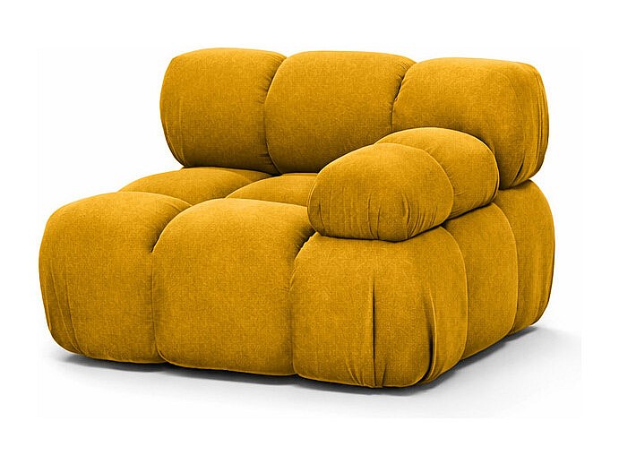 Canapé modulable jaune tissu