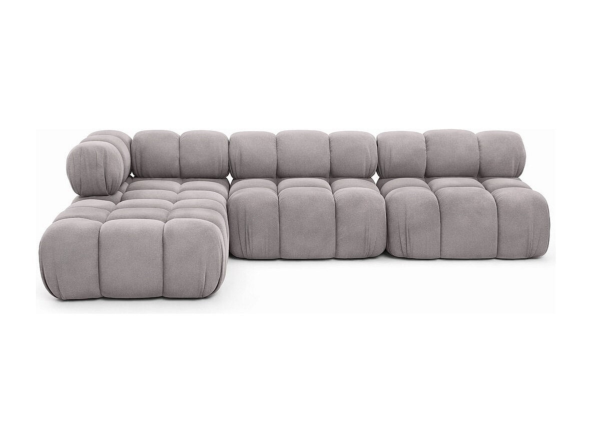 Canapé modulable gris tissu