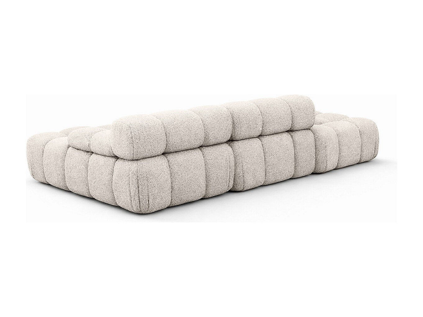 Pouf pour canapé modulable beige tissu