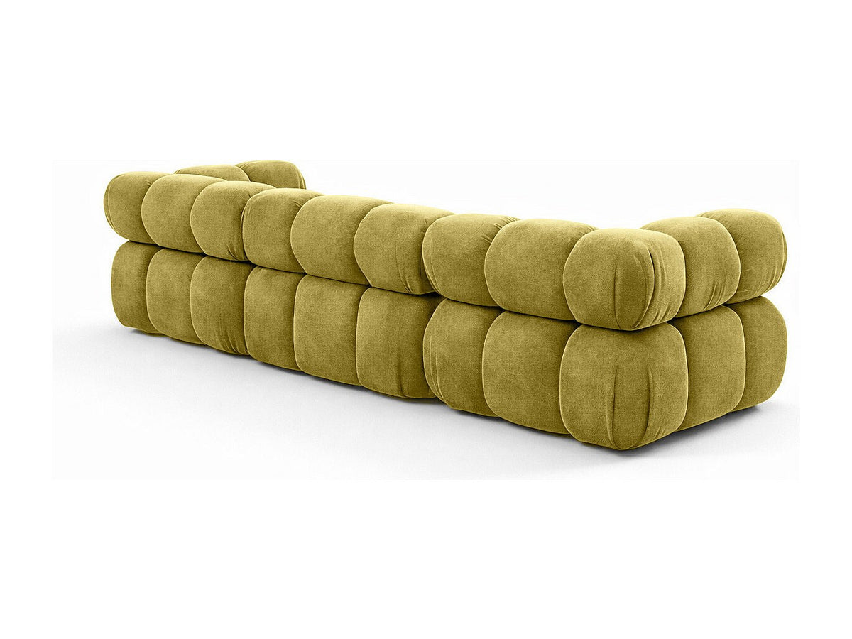 Canapé modulable 3 places vert tissu
