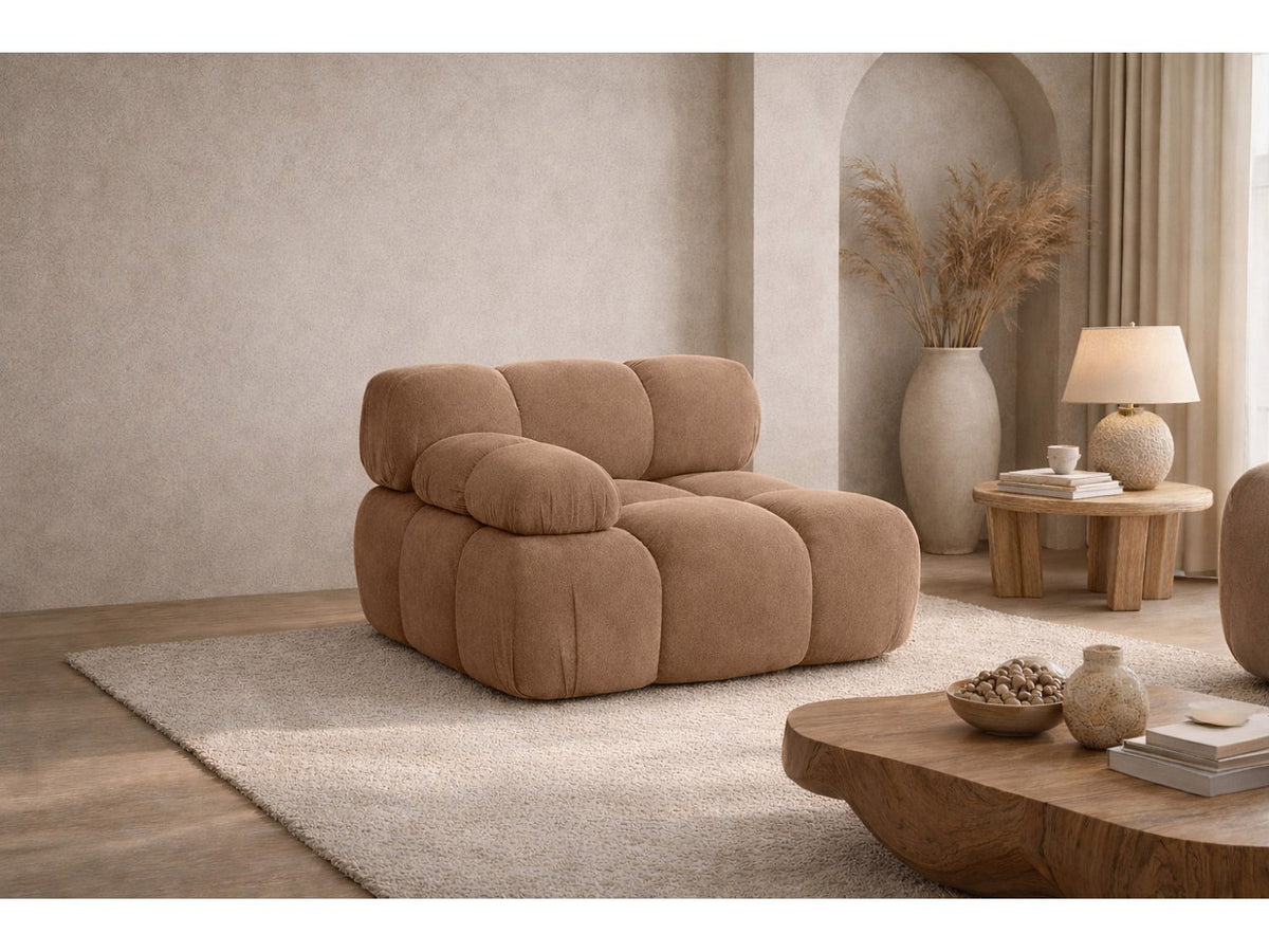 Canapé modulable marron tissu