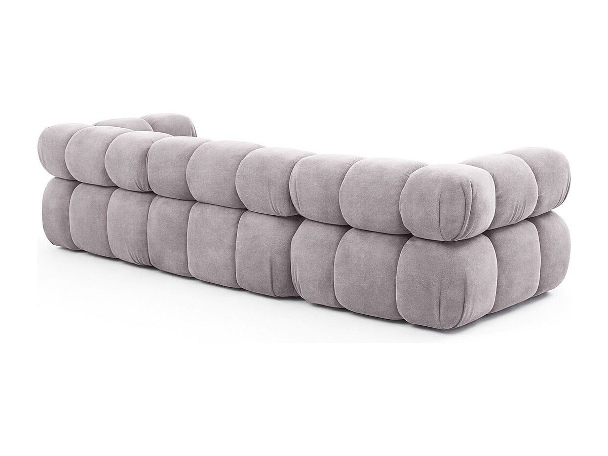 Canapé modulable 3 places gris tissu