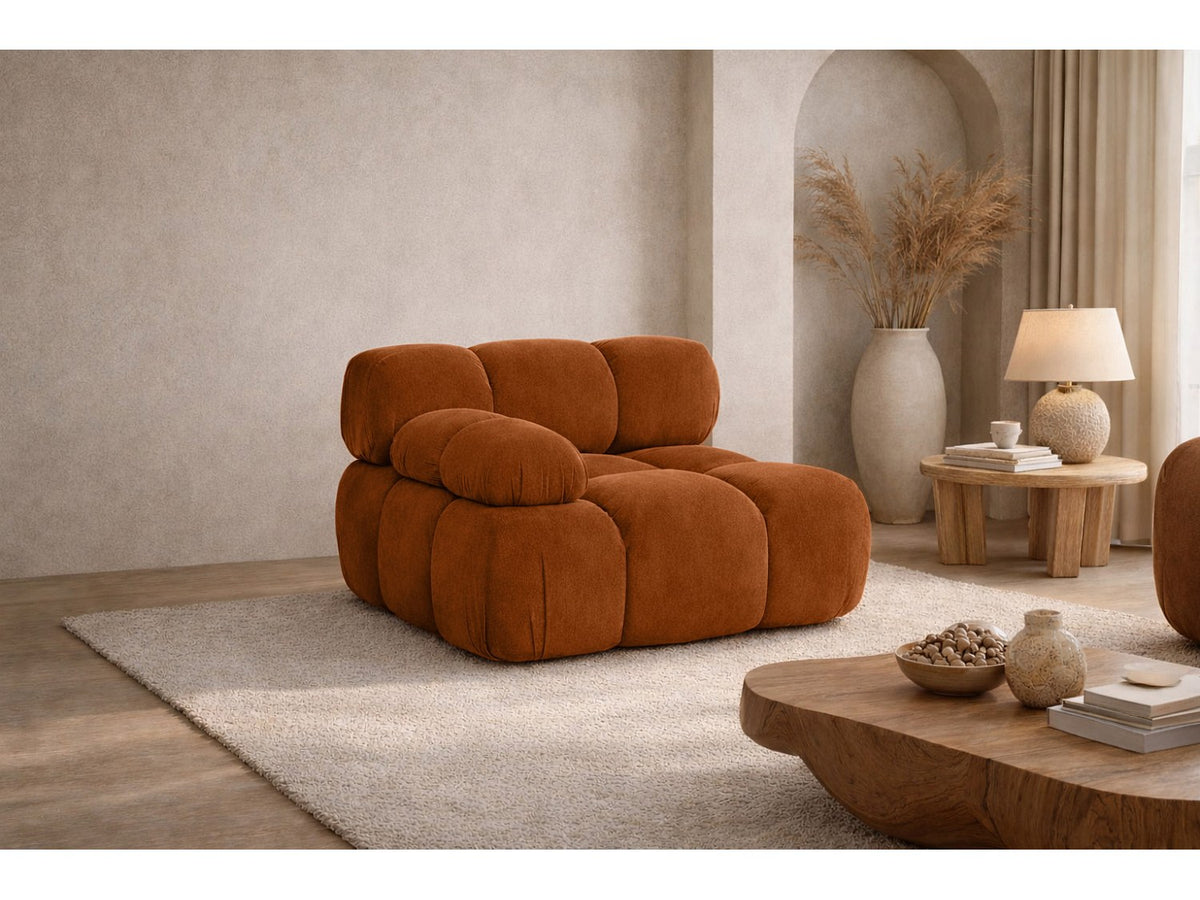 Canapé modulable marron tissu