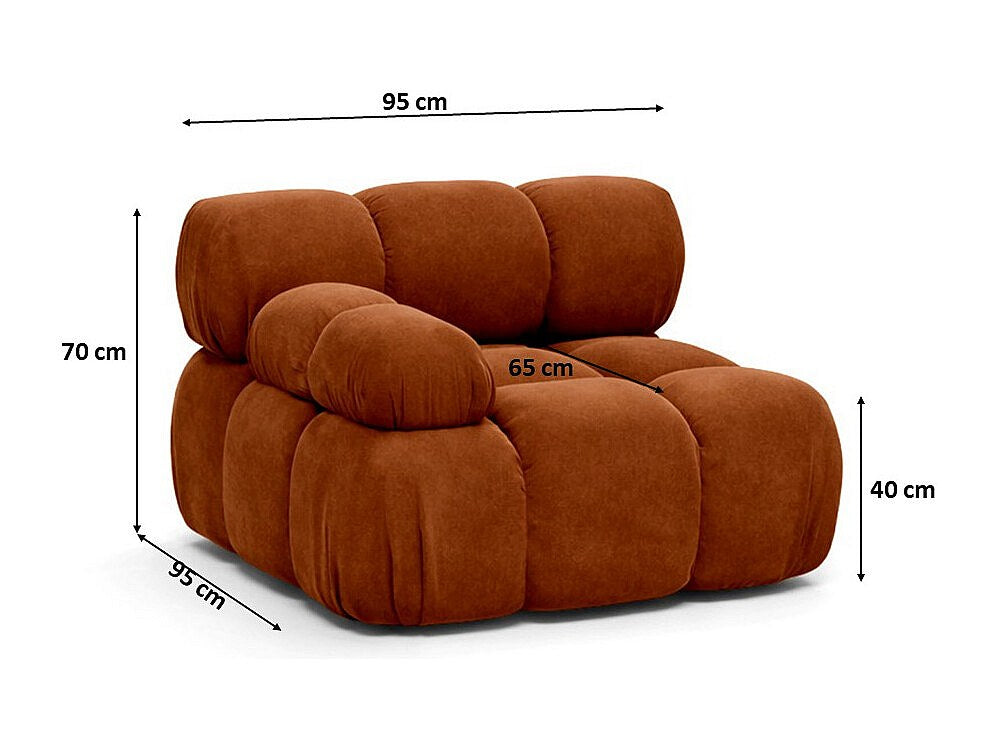 Canapé modulable marron tissu