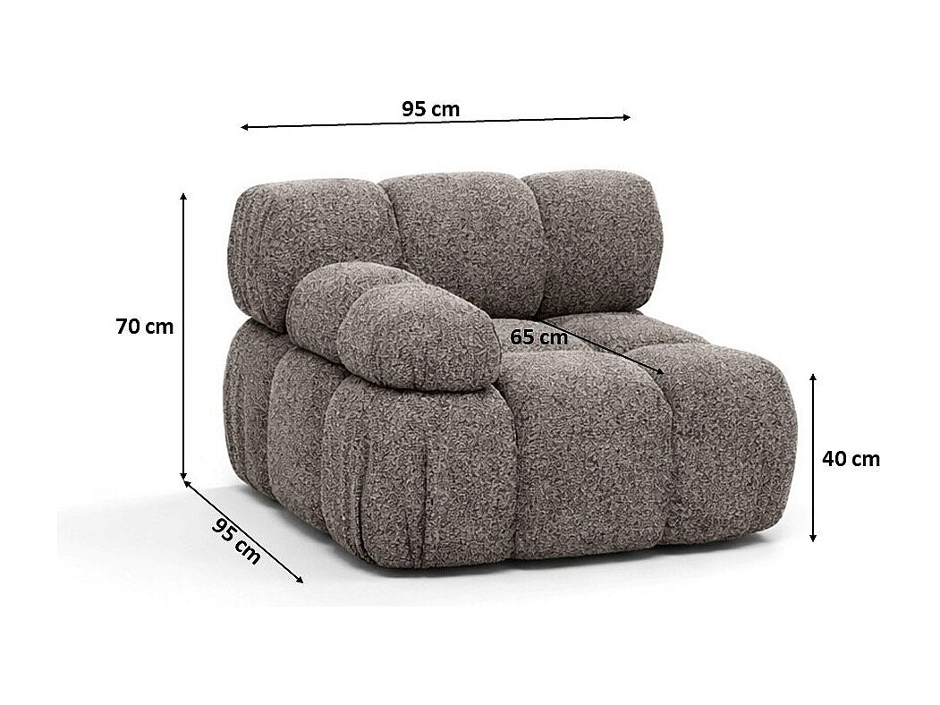 Canapé modulable marron tissu