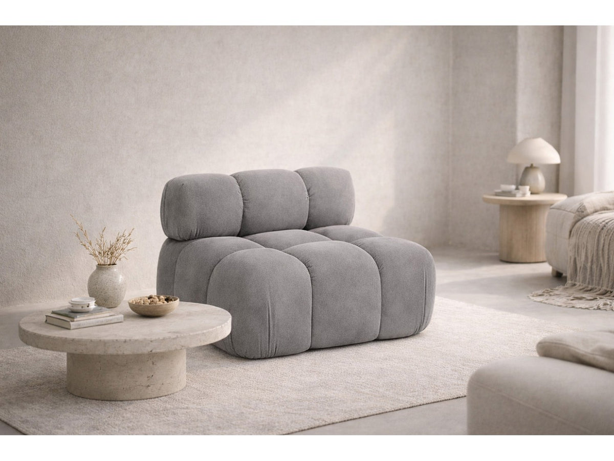 Canapé modulable gris tissu